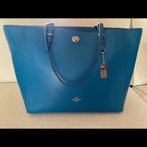 LIKE NEW - Coach 36454 Turnlock Tote in Turquoise